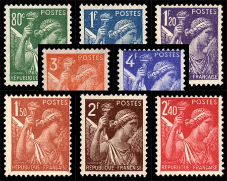 Timbre collection N° 682/701 France Poste 1941 à 1950