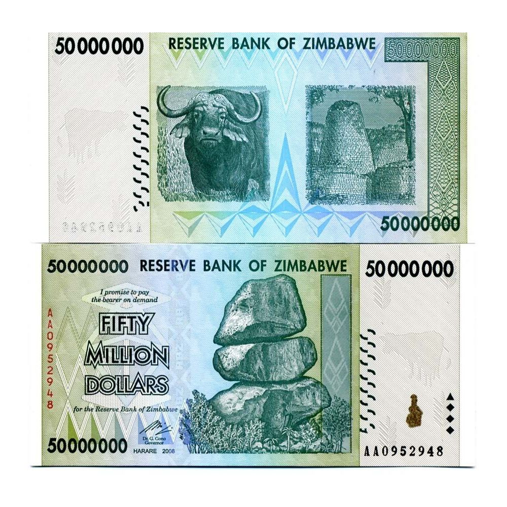 Dollars zimbabwe Pick-no 82 2008 500 m billets de banque pour les collectionneurs 