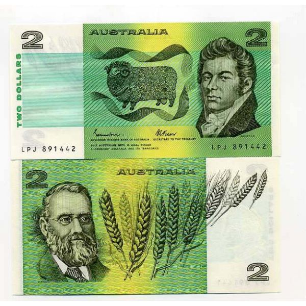 smertestillende medicin Tradition pave Beautiful banknote Australia Pick number 43 - 2 Dollar 1985 - La Maison du  Collectionneur