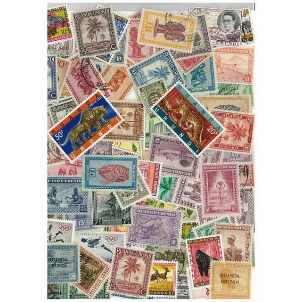 25 Different Stamps Collection Mixture Packet Stamps for Collectors Ruanda Urundi