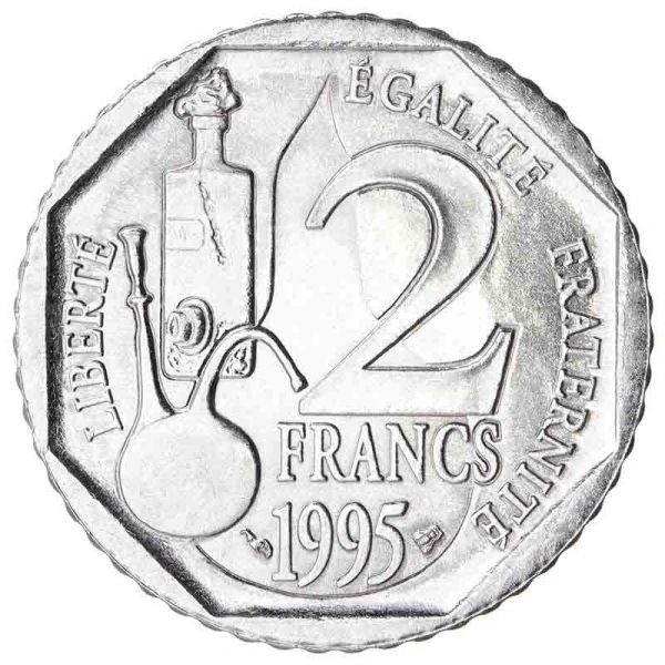 etat FRANCE  2 francs  1995  PASTEUR 