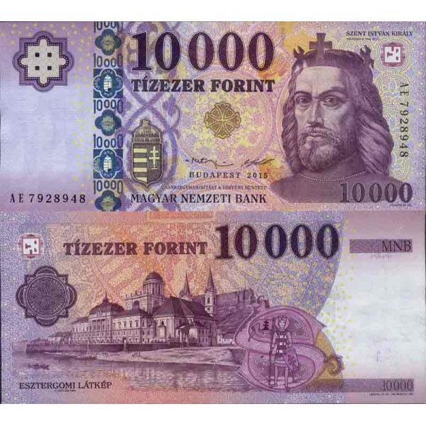 HUNGARY 10,000 10000 FORINT 2019 P 206 SIGN # 2 UNC 