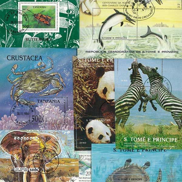 Prophila Collection Motive 200 Verschiedene Tiere Marken Säugetiere Briefmarken für Sammler