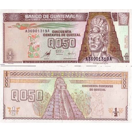 GUATEMALA 5 DIF UNC COINS SET 5 CENTAVOS 1 QUETZAL 