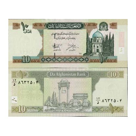 AFGHANISTAN 10 Afghanis Banknote World Paper Money UNC Currency Pick p-67A Bill 